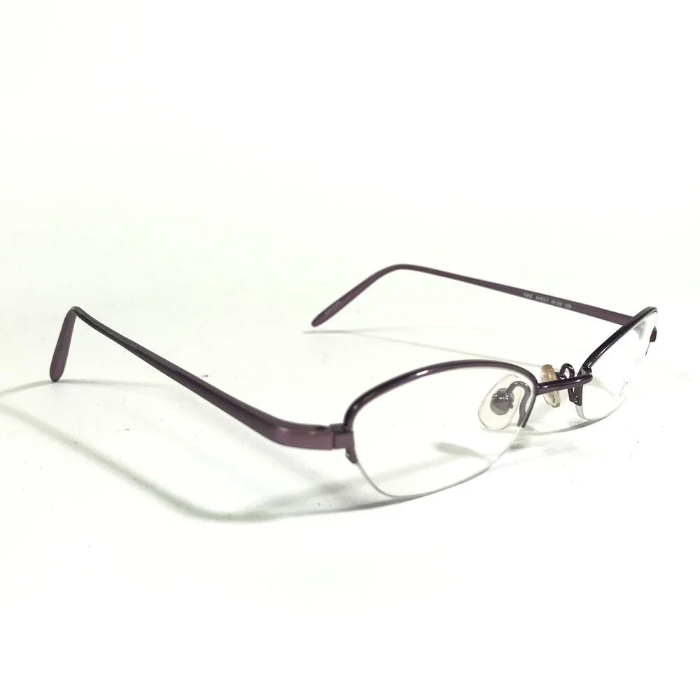 Nine West Petite Eyeglasses Frames 321 W39 Purple Cat Eye Half Rim 49-19-135
